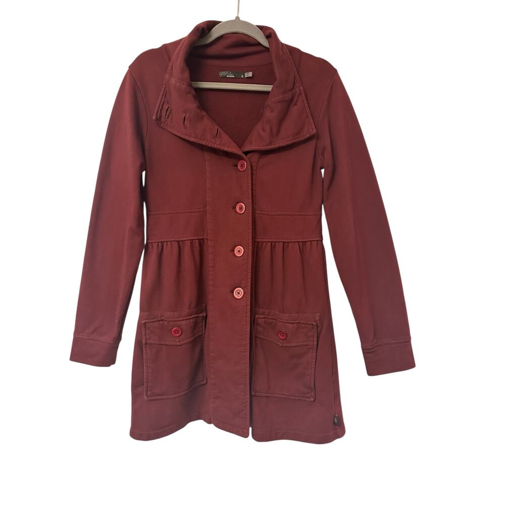 prAna Sylvie Jacket Trench Coat in Port Size S - Picture 3 of 6